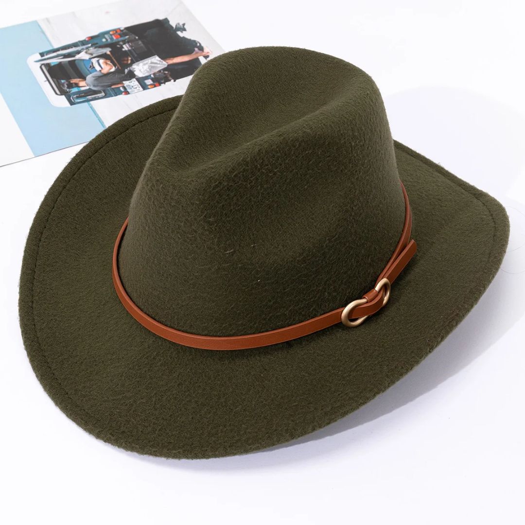 Herren Hut Lederhut Traditionell Braun - Norvielle