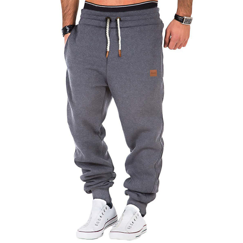 Herren Jogginghose Baggy Drawstring Hose Schwarz - Norvielle