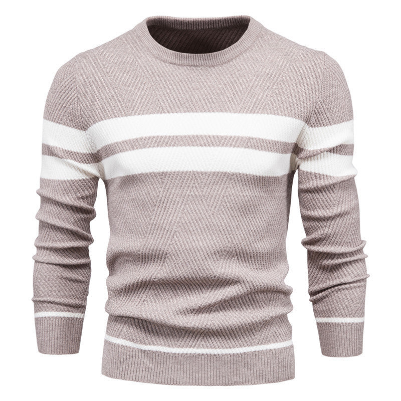 Herren Strickpullover Rundhals Gestreift - Norvielle