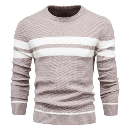 Herren Strickpullover Rundhals Gestreift - Norvielle
