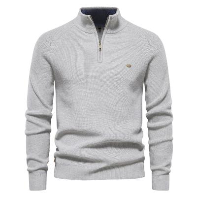 Herren Sweatshirt Langarm Reißverschluss Grau - Norvielle