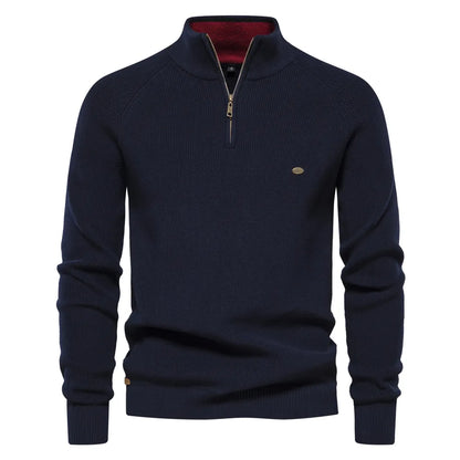 Herren-Sweatshirts mit durchgehendem Reißverschluss | Langarm-Sweatshirts | Strickpullover | Poloshirts | Herren-Sweatshirts mit halbem Reißverschluss-Marineblau-S-Chaps Herrenmode