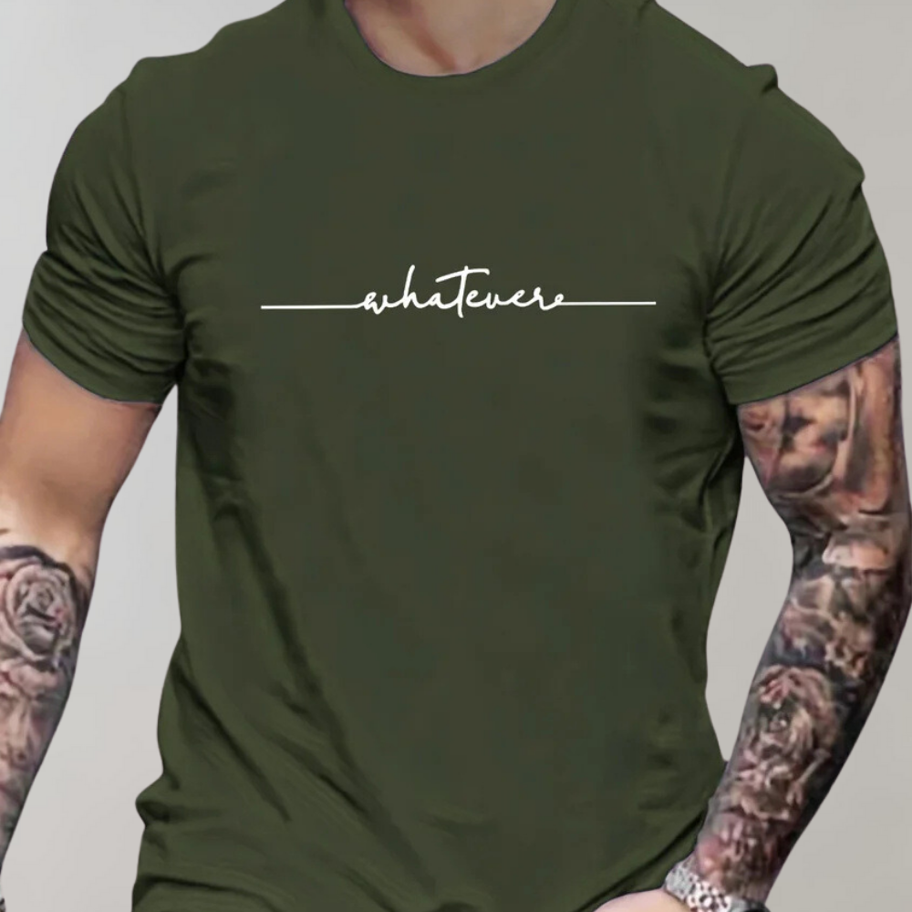 Herren T-Shirt - Kurzarm - Regular Fit - T-Shirt mit Rundhalsausschnitt - Herrenbekleidung-Armeegrün-S-Chaps Herrenmode