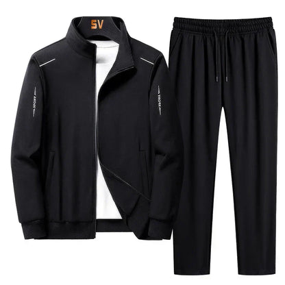 Herren-Trainingsanzug – mit Reißverschluss – zweiteilig – Jacke und Jogginghose – Jogginganzug-Chaps Herrenmode