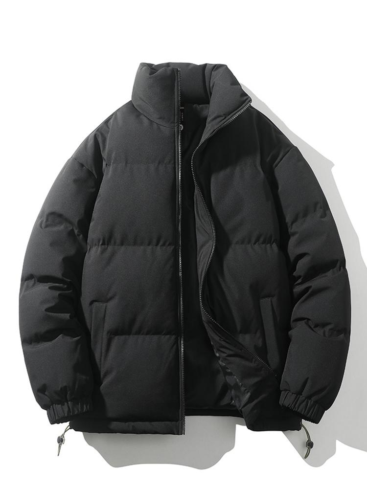 Herren Daunenjacke Warm Wattiert Schwarz - Norvielle