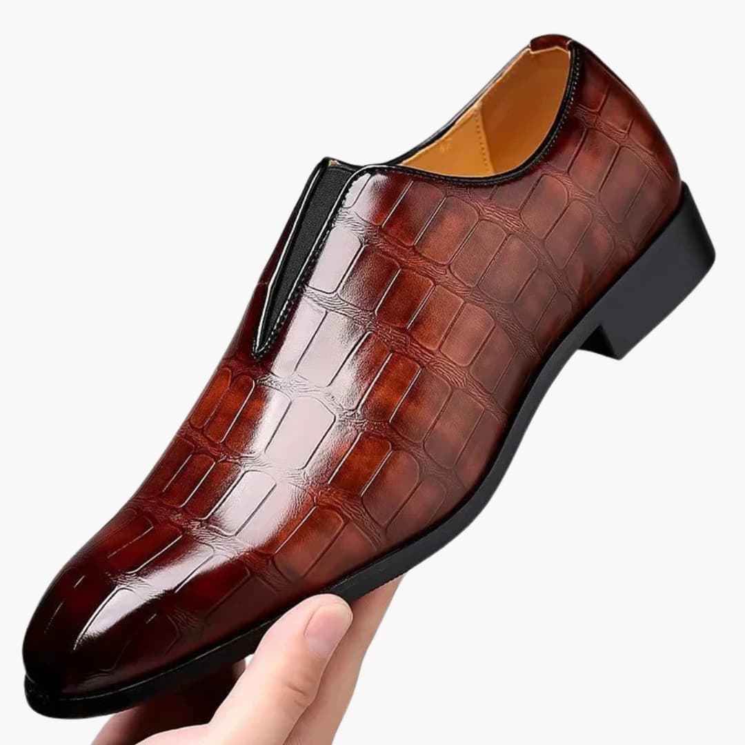 Herren Slipper Glatter Oberfläche Fester Sohle Schwarz - Norvielle