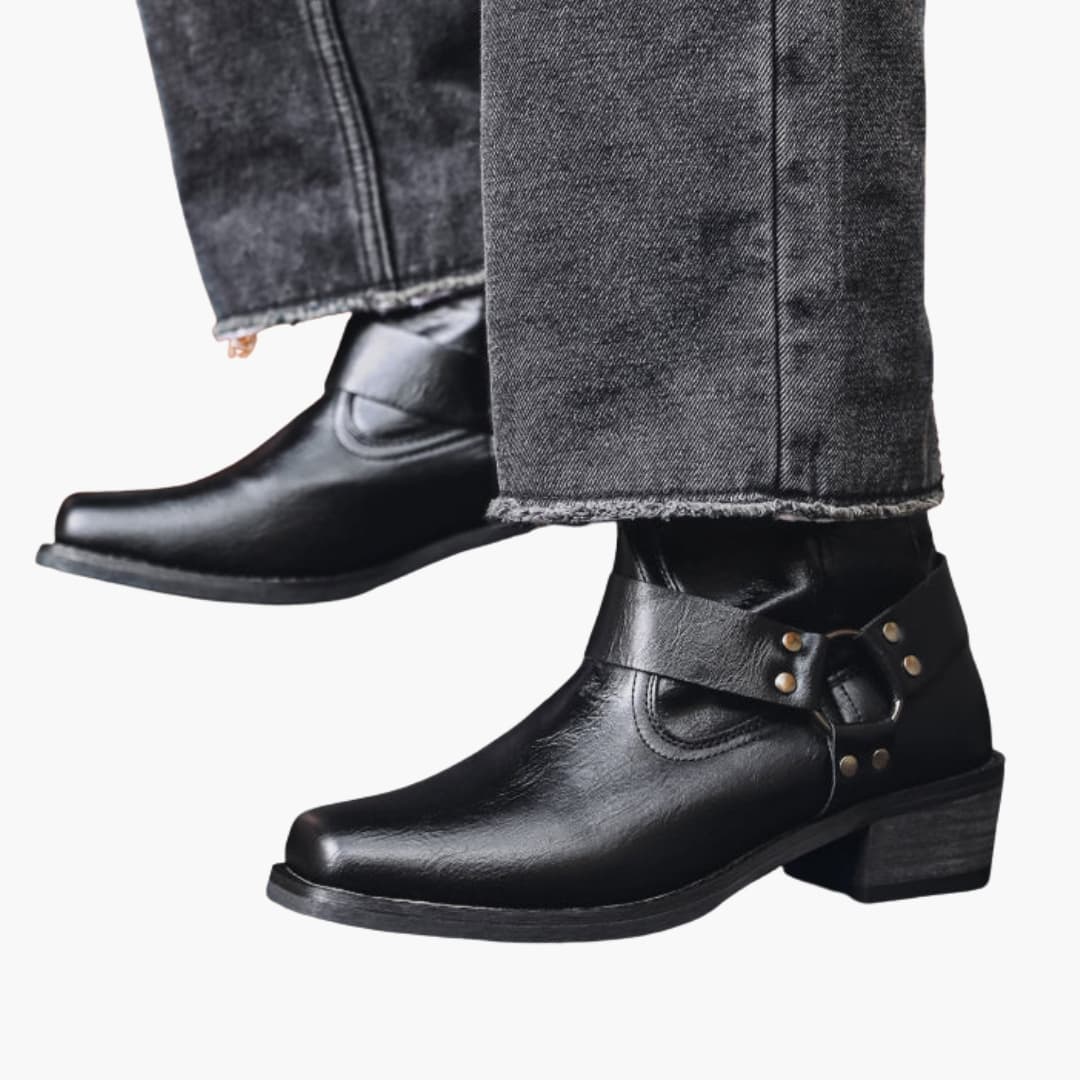 Herren Stiefeletten Niedriger Absatz Leder Braun - Norvielle