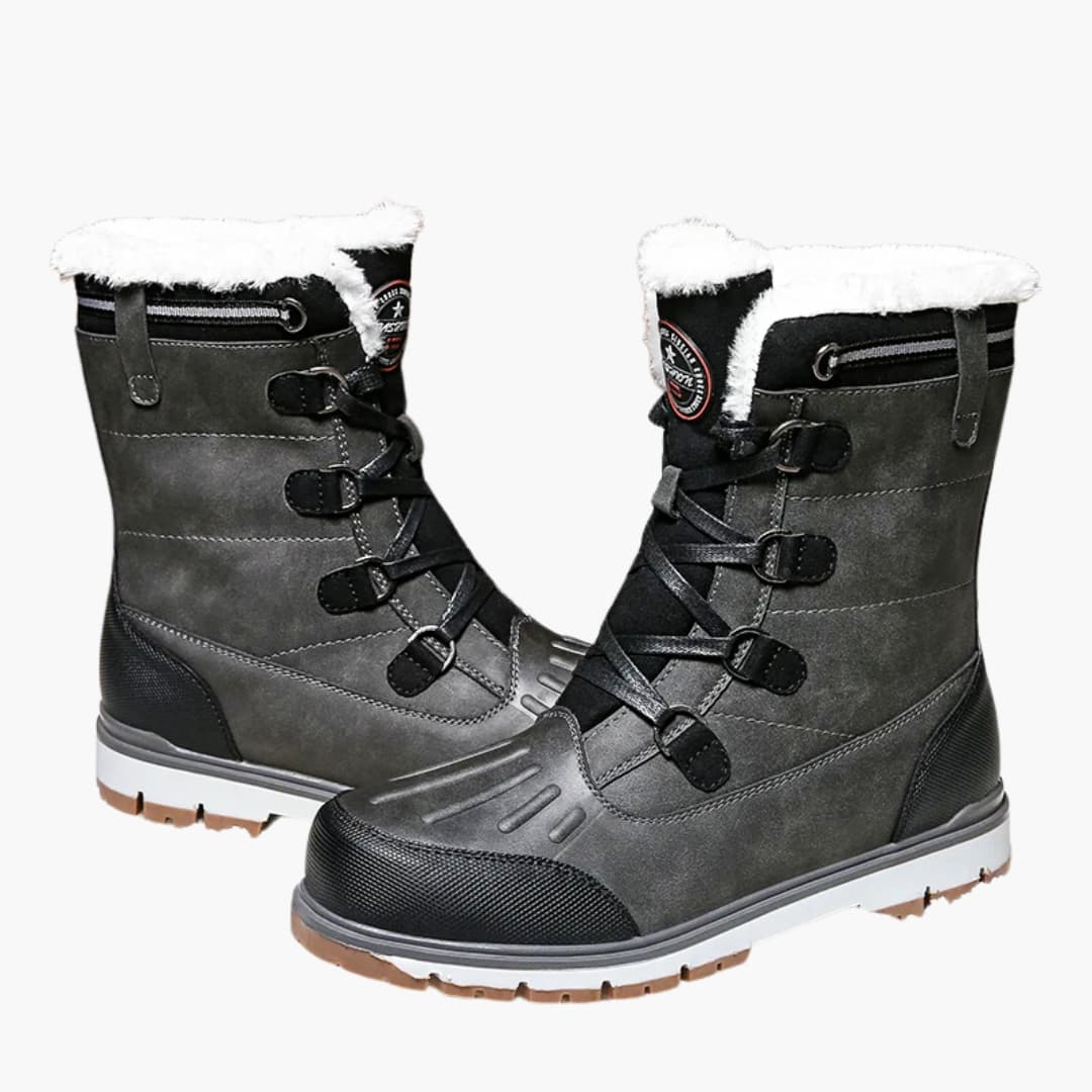 Herren Winterstiefel Schnürung Rutschfeste Gummisohle Warm