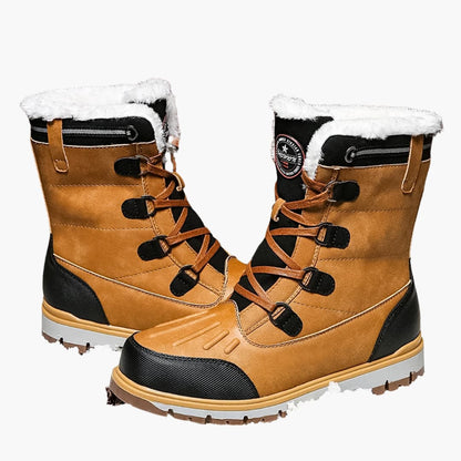 Herren Winterstiefel Schnürung Rutschfeste Gummisohle Warm
