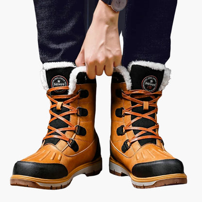 Herren Winterstiefel Schnürung Rutschfeste Gummisohle Warm