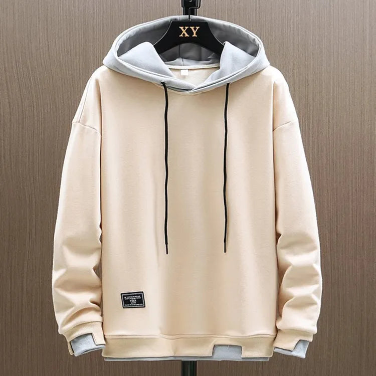 Herren Zwei-Ton Freizeitpullover Hoodie