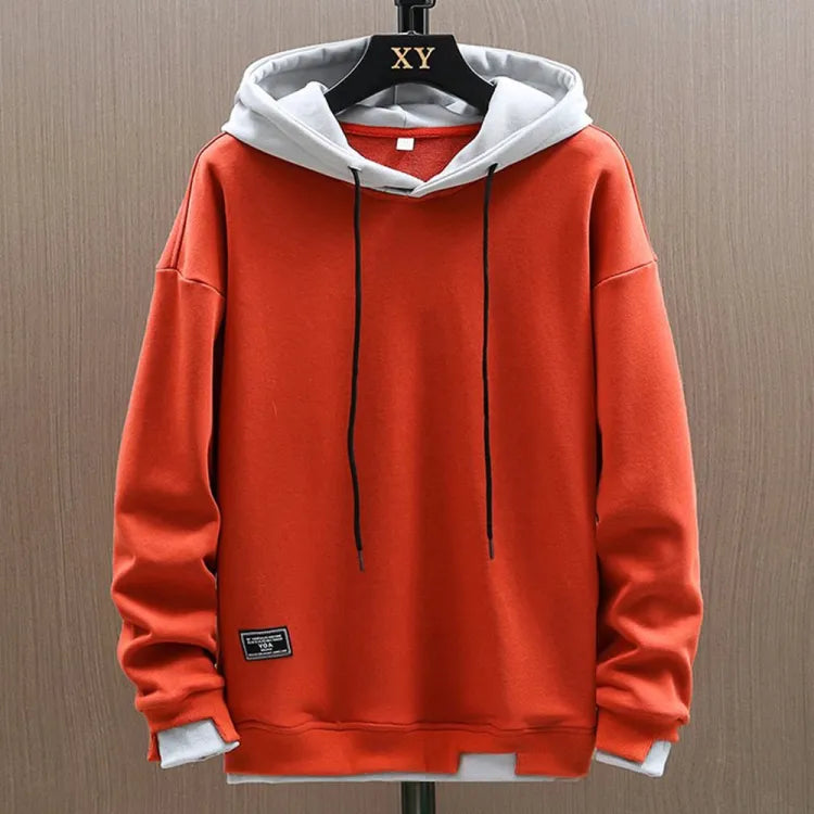 Herren Zwei-Ton Freizeitpullover Hoodie