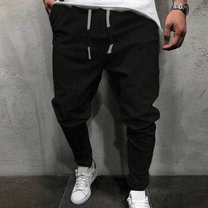 Herrenhosen | Drawstring | Bequem | Baggy Pants | Jogger-Schwarz-S-Chaps Herrenmode
