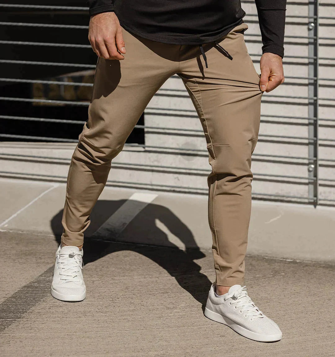 Herrenhosen - Kordelzug - Elastische Taille - Stretchhosen - Slim Fit Jogger-Chaps Herrenmode