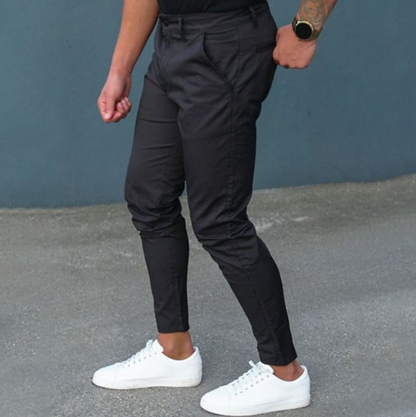 Herrenhosen - Stretch-Skinny Chino-Hose in schmaler Passform-Chaps Herrenmode