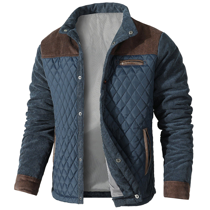 Herren Steppjacke Button-Up für Herbst und Winter - Norvielle
