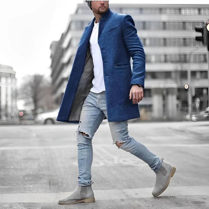 Herren Trenchcoat Stilvoll Braun - Norvielle
