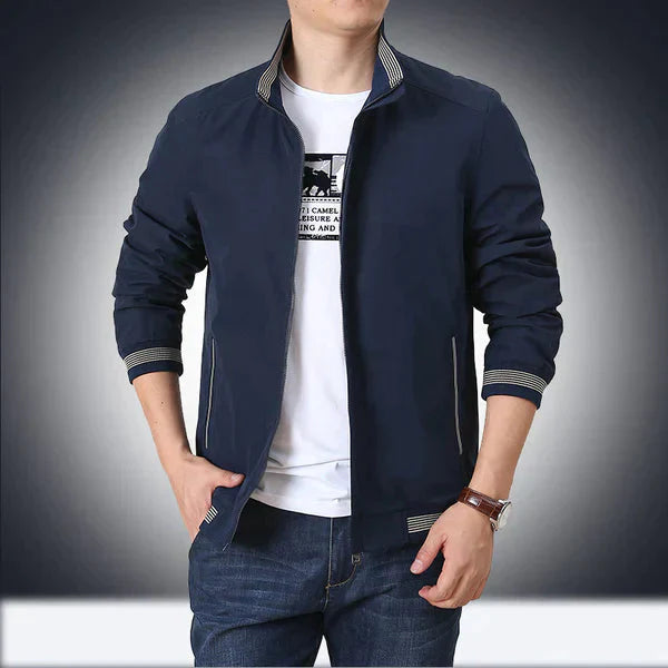 Herren Stehkragenjacke Windbreaker Zip-Up Herbstjacke - Norvielle