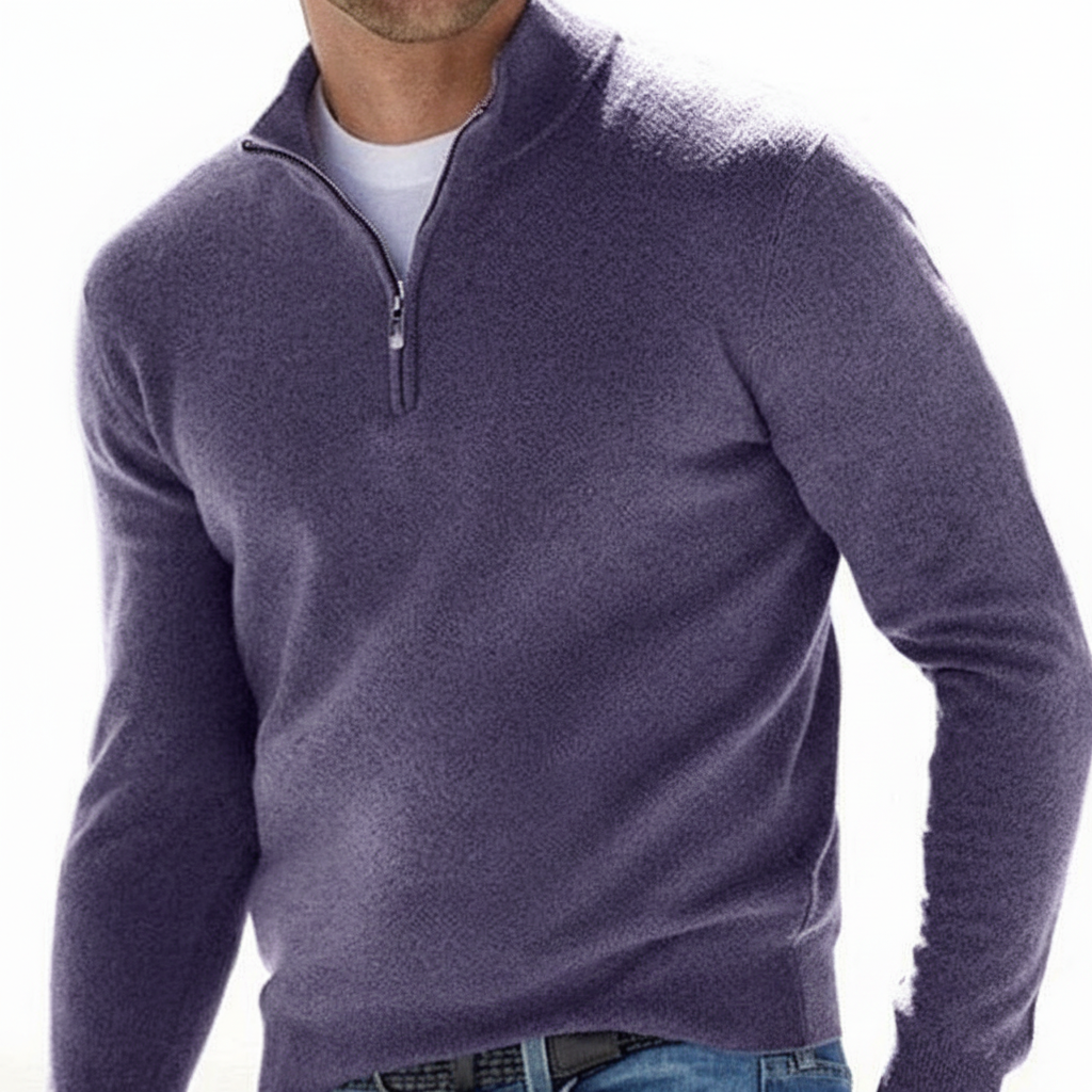 Herren Merinowollpullover Bequem V-Ausschnitt