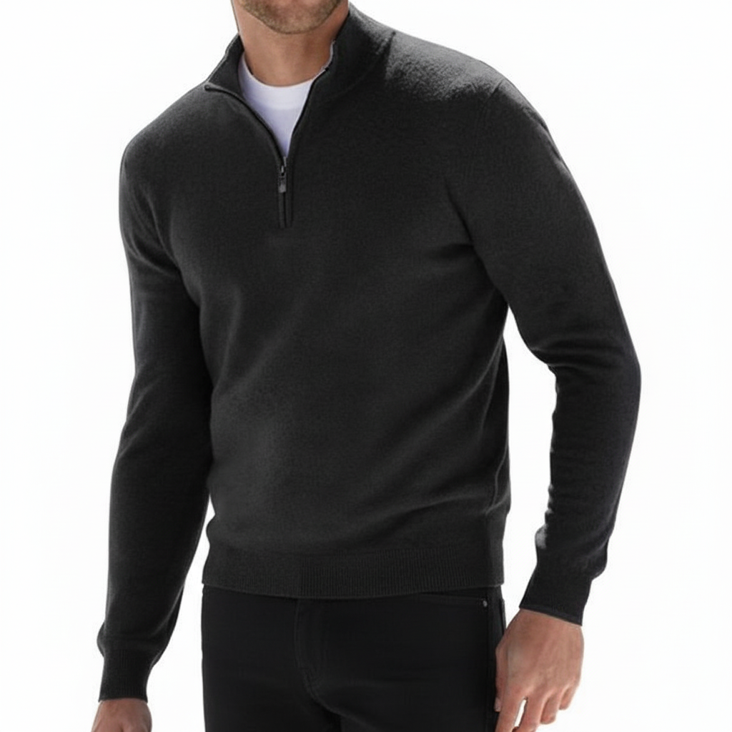 Herren Merinowollpullover Bequem V-Ausschnitt