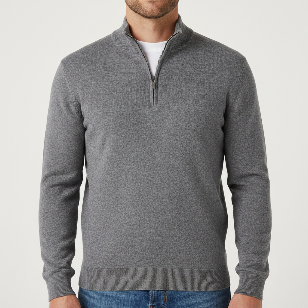 Herren Merinowollpullover Bequem V-Ausschnitt