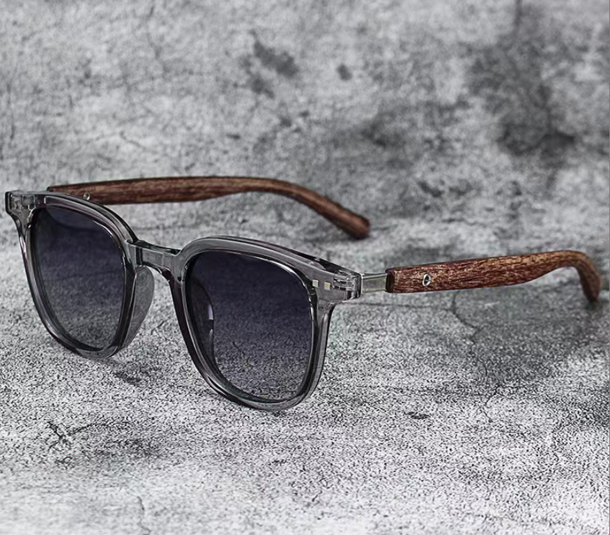 Herrensonnenbrille | Retro | UV-Schutz | Polarisierte Sonnenbrille | Quadratische Sonnenbrille-Blau gefrostet-Chaps Herrenmode