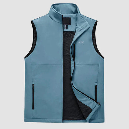 Herrenweste | Zip-Up | Leichtgewicht | Outdoor-Weste | Ärmellose Weste-Chaps Herrenmode