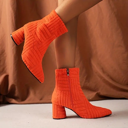 Damen Schuhe Mit Dickem Absatz Einfarbig
