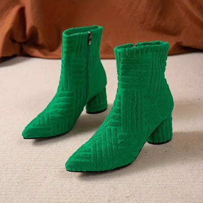 Damen Schuhe Mit Dickem Absatz Einfarbig