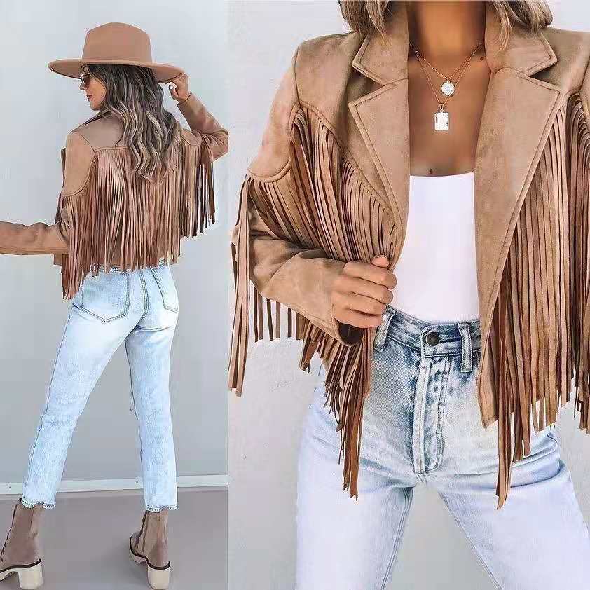 Norvielle Damen Fransenjacke - Norvielle