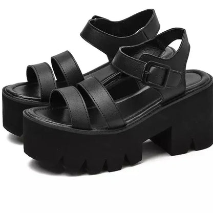 Norvielle Damen Plattform Sandalen Chunky