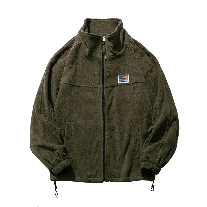 Herren Baumwolljacke Stehkragen Reißverschluss