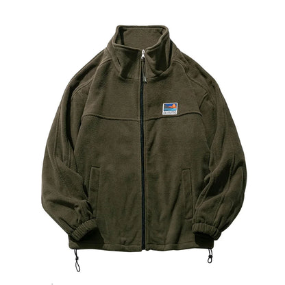 Herren Baumwolljacke Stehkragen Reißverschluss