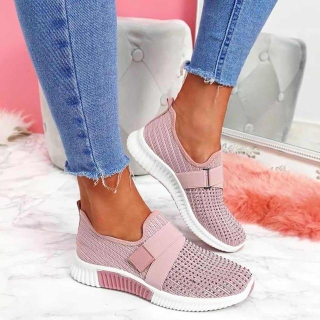 Damen Slip-on Sneaker Klettverschluss