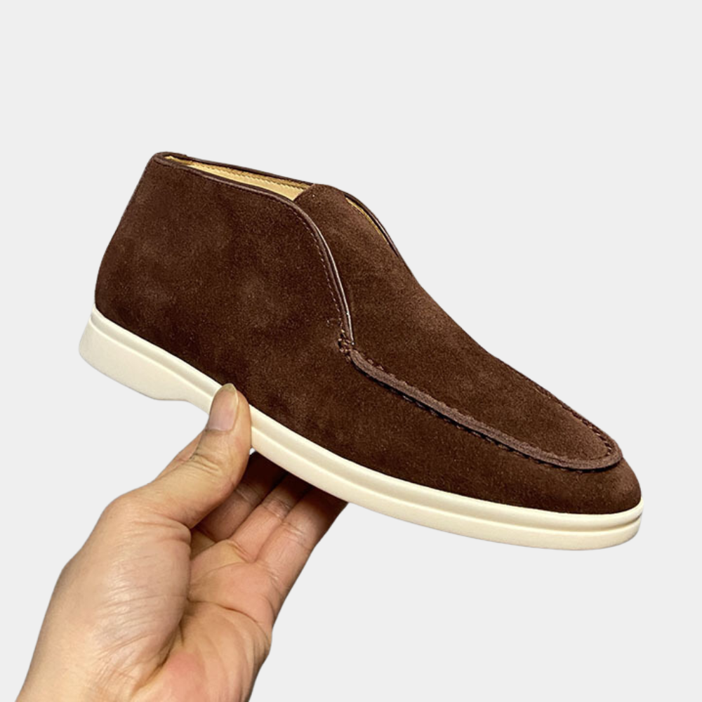 Herren Wildleder Loafer Bequem Schwarz - Norvielle