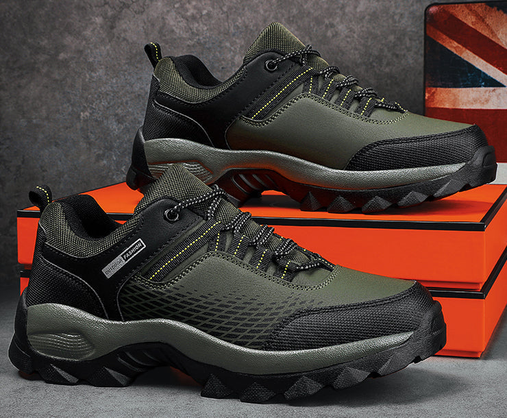Männer Wanderschuhe Atmungsaktives Mesh Knöchelhoch Schwarz - Norvielle