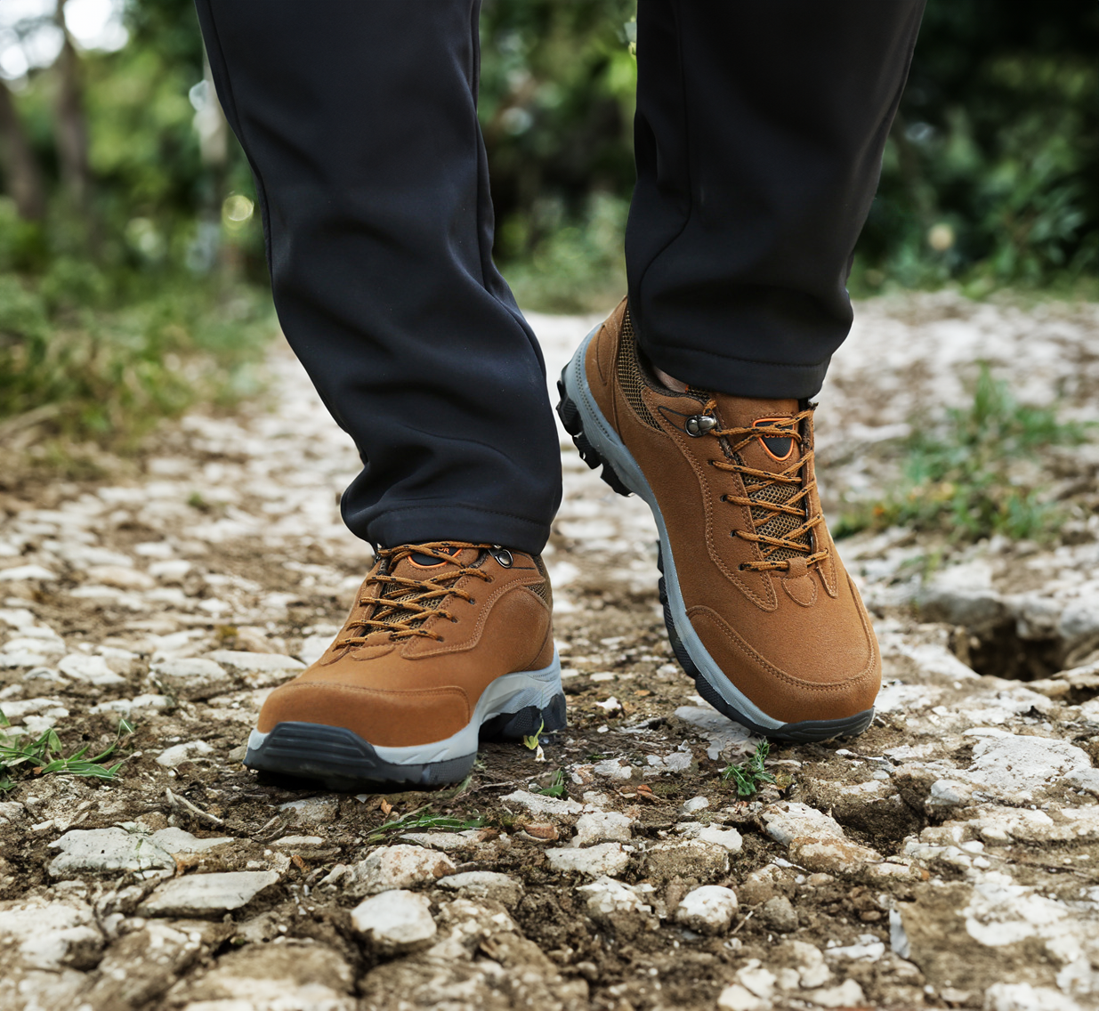 Männer Wanderstiefel Wasserdicht mit Grip Schwarz - Norvielle