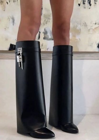 Damen Stiefel Vegan-Leder Elegant
