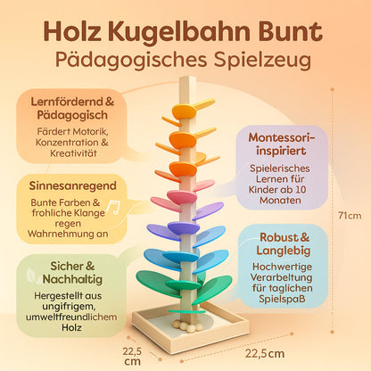 Holz Kugelbahn Bunt Pädagogisches Spielzeug kann zu Holz Kugelbahn