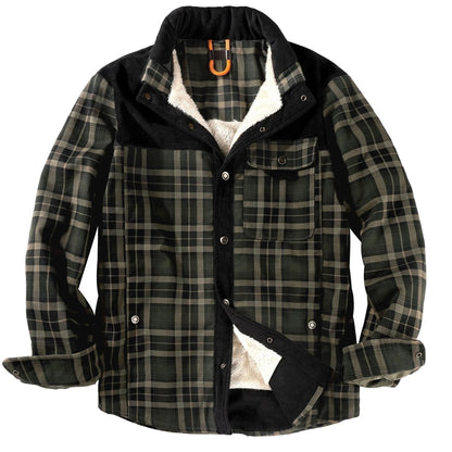 Herren Holzfällerhemd Karo Fleece Blau - Norvielle