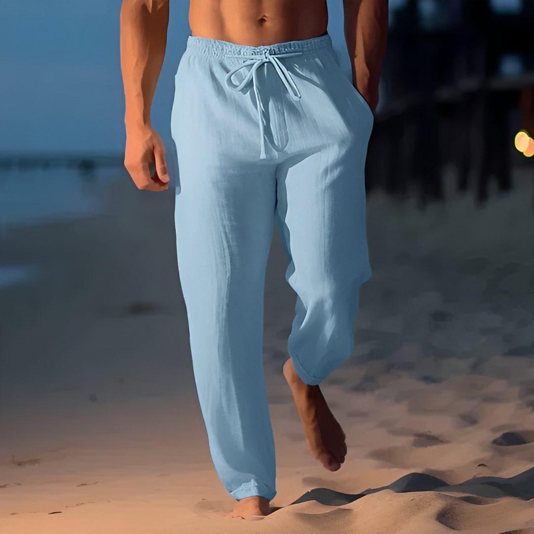 Khen Herren Sommerhose Leicht Beige
