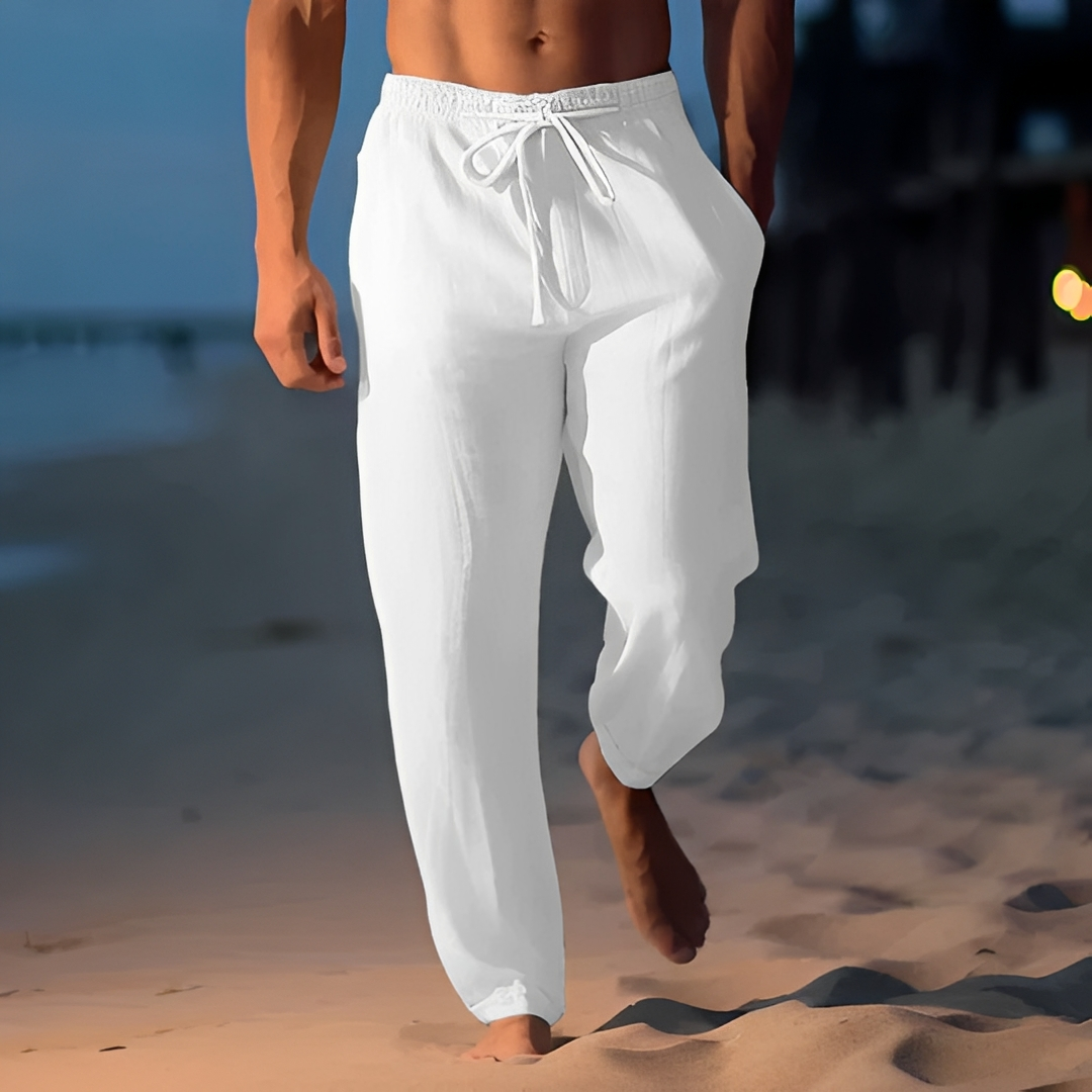 Khen Herren Sommerhose Leicht Beige - Norvielle