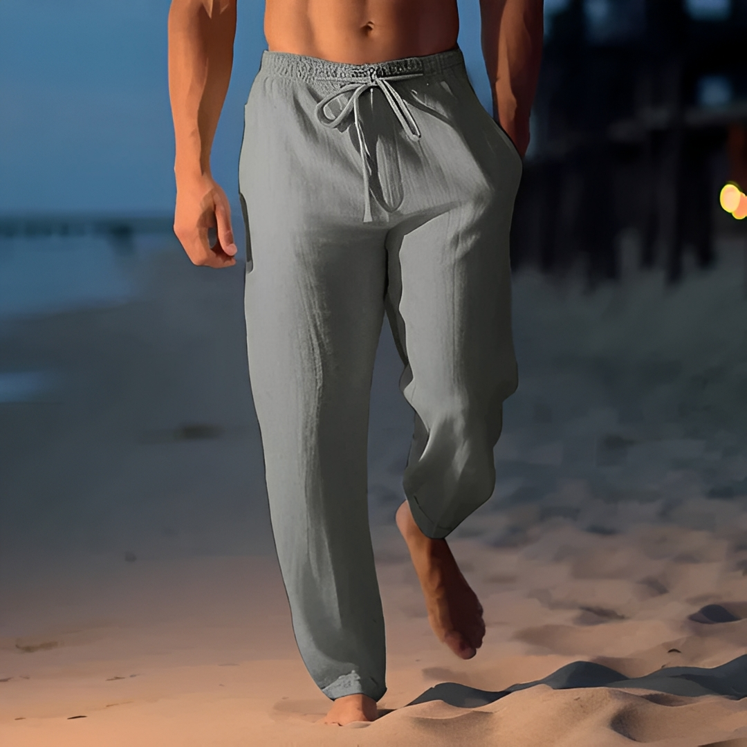 Khen Herren Sommerhose Leicht Beige