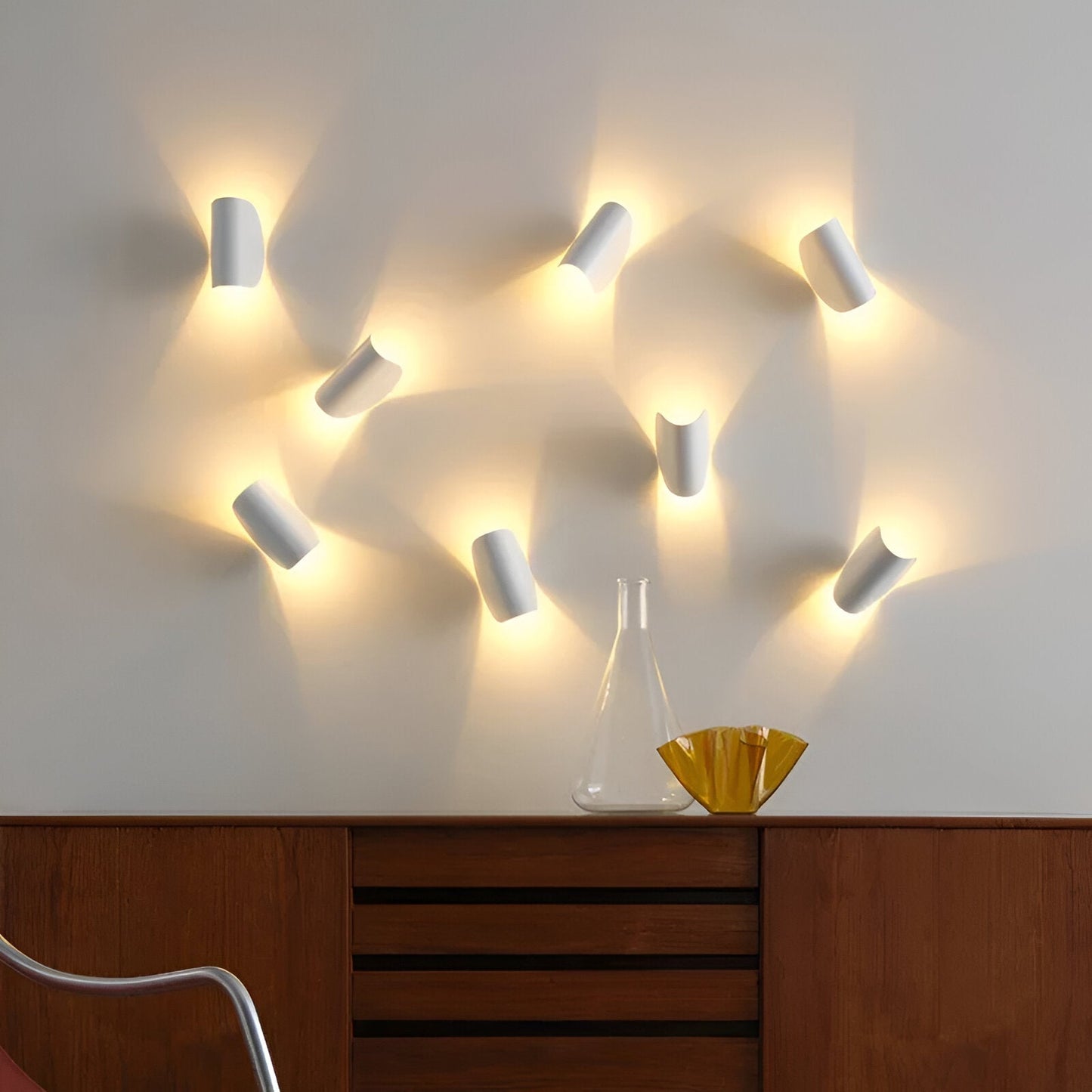 Moderne LED Wandleuchte Twist Design Minimalistisch
