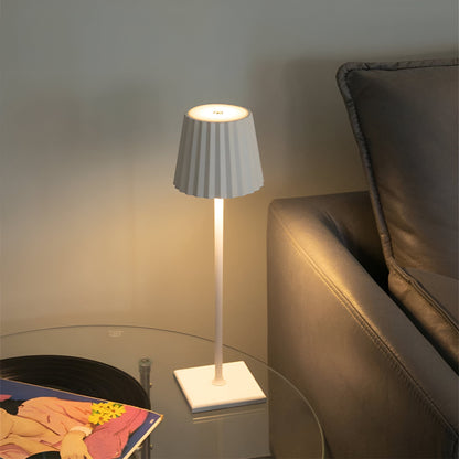 Kabellose LED Tischlampe Aluminium 3 Helligkeitsstufen Akkubetrieb
