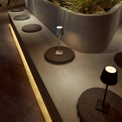 Kabellose LED Tischlampe Aluminium 3 Helligkeitsstufen Akkubetrieb