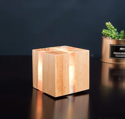 Rustikale Holz Wandlampe LED Naturdesign