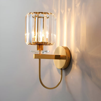 Kristall Wandleuchte Vintage Gold Wandlampe