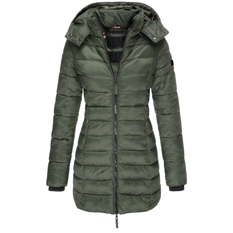 Damen Daunenjacke Leicht Kapuze Winter