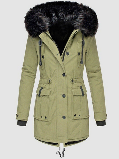 Norvielle Damen Kapuzenparka Winterjacke